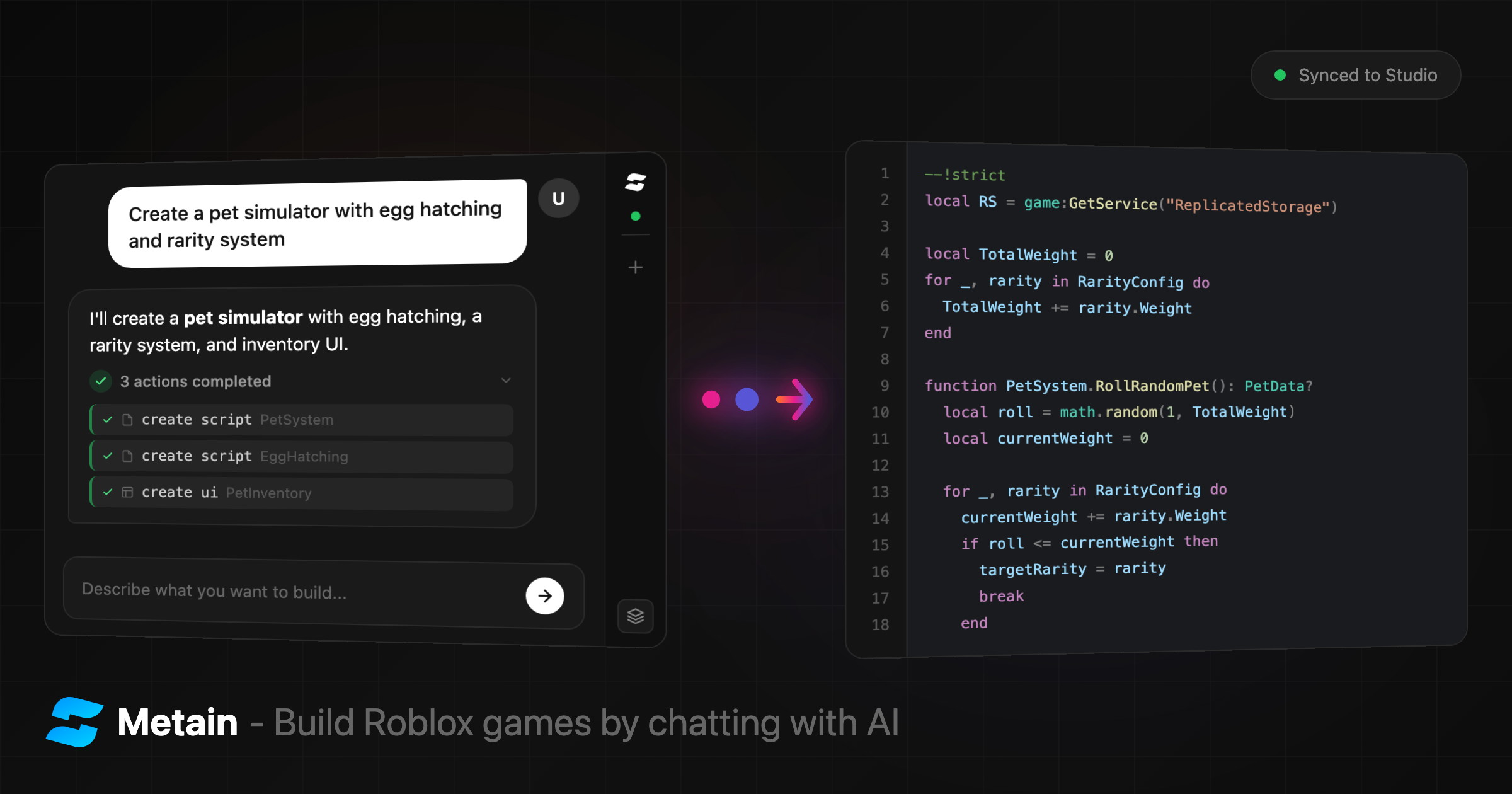 Metain — AI-Powered Roblox Game Builder